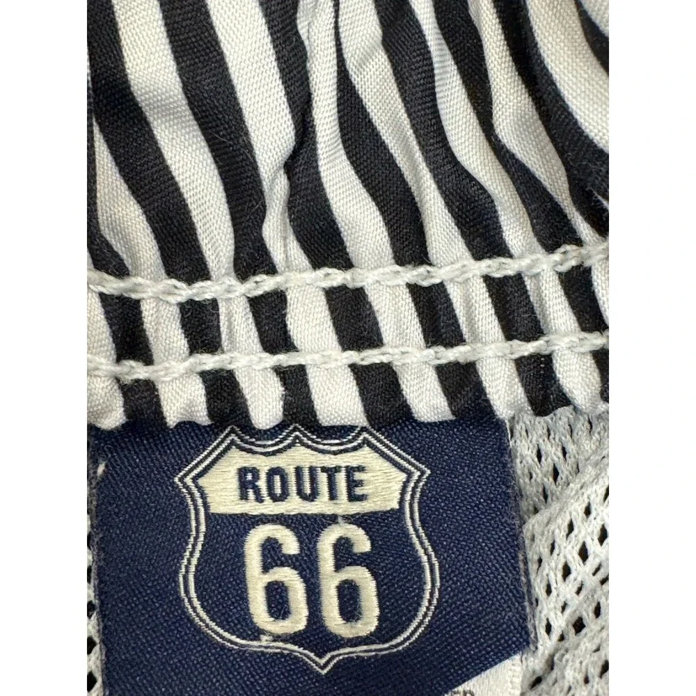 Route 66 Men’s 3XL Black Board Shorts Swim Trunks Cargo Pocket Drawstring
